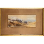 English School, 19th century, Two watercolors on paper depicting landscapes