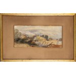 English School, 19th century, Two watercolors on paper depicting landscapes