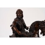 French school, 19th century, bronze sculpture depicting an Arab knight on horseback
