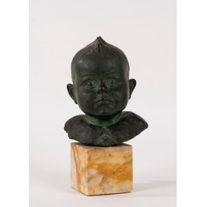 Italian School, early 20th century, Bronze bust of a child