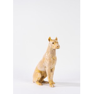 Porcelain sculpture depicting a mastiff