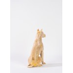 Porcelain sculpture depicting a mastiff