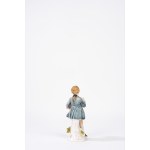 Polychrome ceramic pageboy, Capodimonte, 20th century