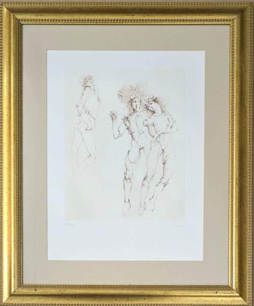 Leonor Fini (1907-1996), Brak tytułu (Trzy postacie) z serii Regards