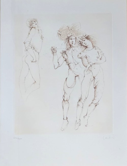 Leonor Fini (1907-1996), Brak tytułu (Trzy postacie) z serii Regards