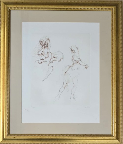 Leonor Fini (1907-1996), Brak tytułu (Para kobiet) z serii Regards