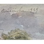 Artysta niezidentyfikowany (A Kasinska?), Widok miasta, 1949