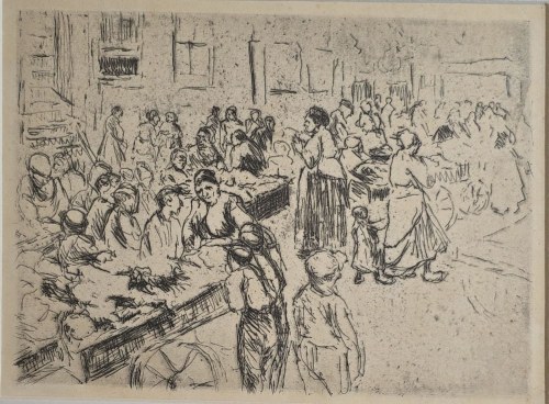 Max Liebermann (1847-1935), Targ w dzielnicy żydowskiej w Amsterdamie