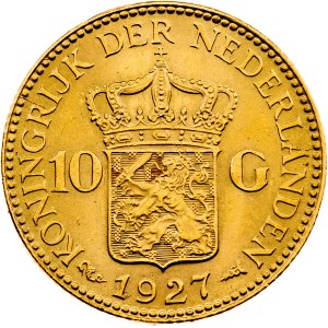 Wilhelmina, 10 Gulden 1927, Utrecht