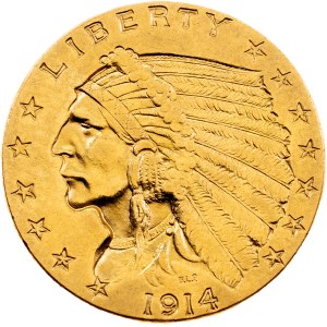 USA, 2 1/2 Dollar 1914, Philadelphia