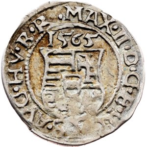 Maximilian I., Denar 1565, KB, Kremnitz