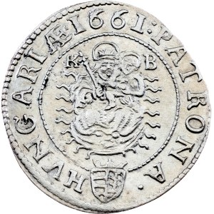 Leopold I., 3 Kreuzer 1661, KB, Kremnitz