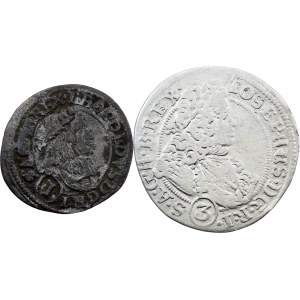 Leopold I., Joseph I., 1 Kreuzer, 3 Kreuzer 1673, 1709