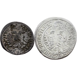 Leopold I., Joseph I., 1 Kreuzer, 3 Kreuzer 1673, 1709