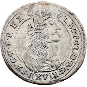 Leopold I., 15 Kreuzer 1676, KB, Kremnitz