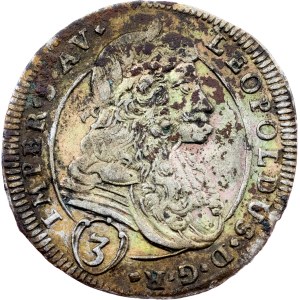 Leopold I., 3 Kreuzer 1705, Kuttenberg