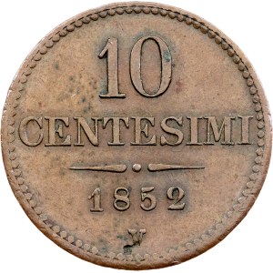 Franz Joseph I., 10 Centesimi 1852, V, Venice
