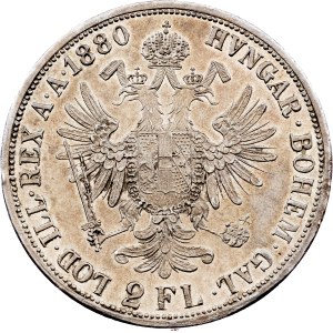 Franz Joseph I., 2 Gulden 1880, Vienna