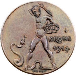 Franz Joseph I., 1 Krone 1914, Kremnitz, Probe
