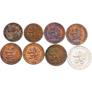 Czechoslovakia, Lot of 8 Coins 1923-1938