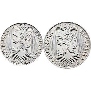 Czechoslovakia, 50, 100 Korun 1949