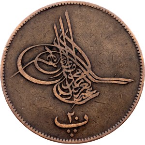 Égypte, 20 Para 1277//9 de l'Hégire (1868)