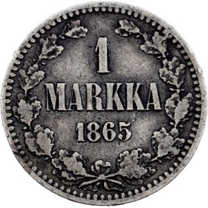 Finlande, 1 markka 1865, S, Helsinki