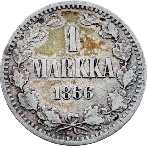 Finland, 1 Markka 1866, S, Helsinki