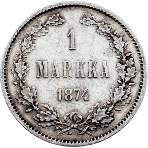 Finland, 1 Markka 1874, S, Helsinki