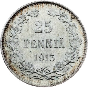 Finland, 25 Pennia 1913, S, Helsinki