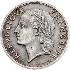 Francie, 5 franků, 1938, Paříž