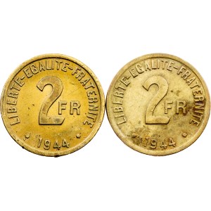 Francúzsko, 2 franky, 1944, Filadelfia
