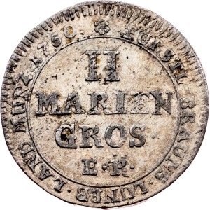 Germany, 2 Mariengroschen 1750, EK, Braunschweig