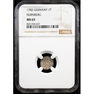 Nemecko, 1 pfennig, 1782, Norimberg