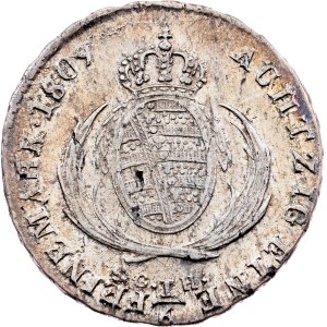 Nemecko, 1/6 taleru z roku 1809, SGH, Drážďany