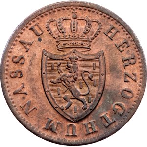 Germany, 1 Kreuzer 1855, Wiesbaden
