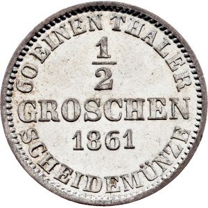 Germany, 1/2 Groschen 1861, B, Hanover