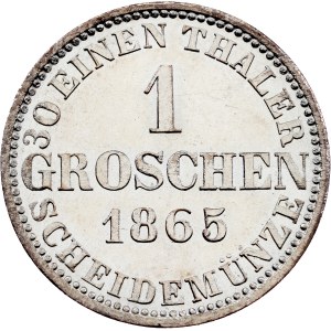Germany, 1 Groschen 1865, B, Hanover