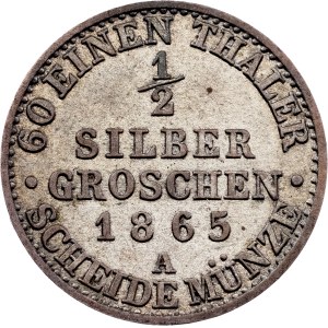 Germany, 1/2 Silbergroschen 1865, A, Berlin