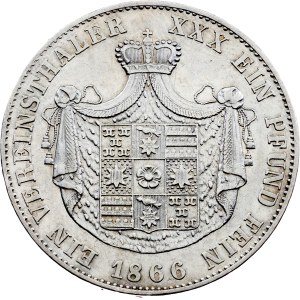Germany, 1 Vereinsthaler 1866, A, Berlin