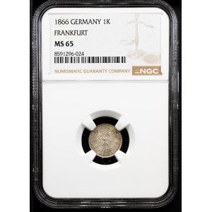 Germany, 1 Kreuzer 1866, Frankfurt am Main