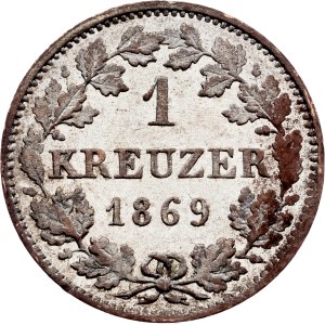 Germany, 1 Kreuzer 1869, Darmstadt