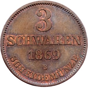 Germany, 3 Schwaren 1869, B, Hanover