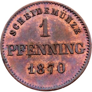 Allemagne, 1 pfennig, 1870, Munich