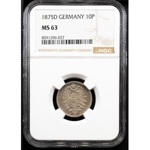 Germany, 10 Pfennig 1875, D, Munich