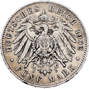 Germany, 5 Mark 1902, E, Muldenhütten