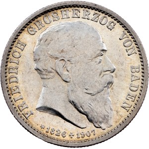 Niemcy, 2 marki, 1907 r., Karlsruhe