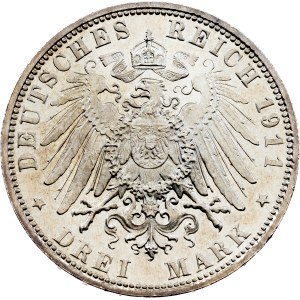 Germany, 3 Mark 1911, D, Munich