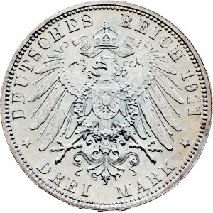 Germany, 3 Mark 1911, D, Munich