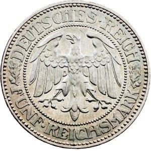 Germany, 5 Reichsmark 1927, E, Muldenhütten